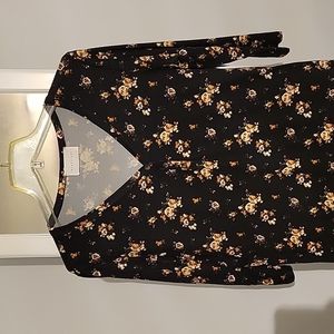 French Grey Daisy Brush Knit Dress